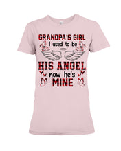 Load image into Gallery viewer, Grandpa's Girl I Used To Be His Angel Gift For Men Ladies Tee