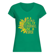 Load image into Gallery viewer, Be A GiGi Sunflowers Gift For Gigi Ladies V-Neck