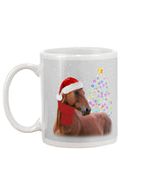 Load image into Gallery viewer, Cute Horse With Santa Hat Lovely Christmas Tree Gift For Horse Lovers Mug