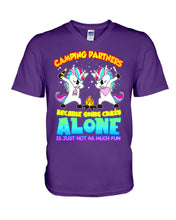 Load image into Gallery viewer, Camping Partners Because Going Crazy Alone Is Just Not As Much Fun Guys V-Neck