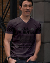 Load image into Gallery viewer, Cute Coffee Cup Shh I’m Napping Please Do Not Disturb Gift For Nurse Guys V-Neck