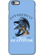 Load image into Gallery viewer, Apparently I Have An Attitude Blue Dragon Phone case