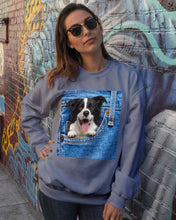 Load image into Gallery viewer, Border Collie In Denim Pocket Gift For Dog Lovers Sweatshirt