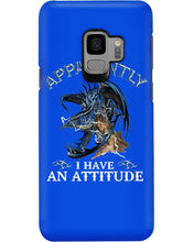 Load image into Gallery viewer, Apparently I Have An Attitude Blue Dragon Phone case