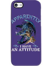 Load image into Gallery viewer, Apparently I Have An Attitude Blue Dragon Phone case