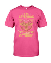 Load image into Gallery viewer, Birthday Meaningful Gift Las Levendas Nacen En Octubre Guys Tee