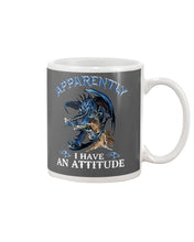 Load image into Gallery viewer, Apparently I Have An Attitude Blue Dragon Mug