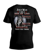 Load image into Gallery viewer, July Man Son Of God Birthday Meaningful Gift For Men Guys V-Neck