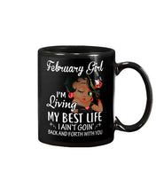 Load image into Gallery viewer, Betty Boop February Girl Living My Best Life Birthday Meaningful Gift Mug