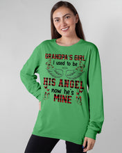Load image into Gallery viewer, Grandpa's Girl I Used To Be His Angel Gift For Men Unisex Long Sleeve