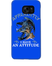 Load image into Gallery viewer, Apparently I Have An Attitude Blue Dragon Phone case