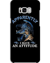 Load image into Gallery viewer, Apparently I Have An Attitude Blue Dragon Phone case
