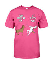 Load image into Gallery viewer, Funny Unicorn Difference Between Your Regular Aunt And My Dutch Aunt Guys Tee