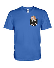 Load image into Gallery viewer, Cavalier King Charles Spaniel In Pocket - Dogs Lovers Gift Guys V-Neck