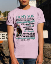 Load image into Gallery viewer, Look Right Beside You Eagle Mom Gift For Son Guys Tee