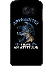 Load image into Gallery viewer, Apparently I Have An Attitude Blue Dragon Phone case