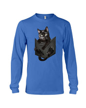 Load image into Gallery viewer, Cat In Your Front Pocket Perfect Gift For Friends Who Loves Cat Unisex Long Sleeve