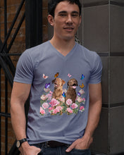 Load image into Gallery viewer, Gift For Dog LoversChesapeake Bay Retriever With Peonies Guys V-Neck