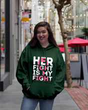 Load image into Gallery viewer, Her Fight Is My Fight Breast Cancer Awareness Meaningful Gift Hoodie
