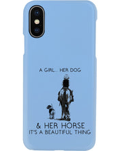 Load image into Gallery viewer, A Girl Her Dog Her Horse It's A Beautiful Thing Phone case