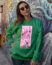 Load image into Gallery viewer, Beautiful Flamingo And Feather Gift For Flamingo Lovers Sweatshirt