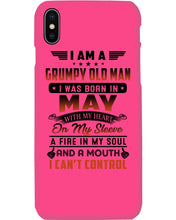 Load image into Gallery viewer, I'm A Grumpy Old Man I Was Born In May With My Heart Phone case
