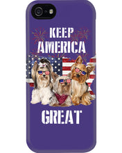 Load image into Gallery viewer, Keep America Great Yorkshire Terrier Gift For Dog Lovers Phone case