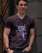 Load image into Gallery viewer, Butterflies Find Joy In The Journey Gift For Daughter Guys V-Neck