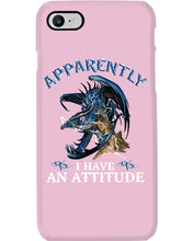 Load image into Gallery viewer, Apparently I Have An Attitude Blue Dragon Phone case