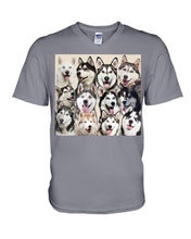 Load image into Gallery viewer, Many Love Husky Siberian On Phone Case Gift For Husky Lovers Guys V-Neck