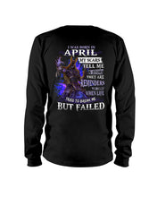 Load image into Gallery viewer, I Was Born In April My Scars Tell Me A Story Trending Unisex Long Sleeve