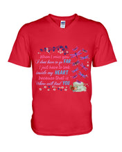 Load image into Gallery viewer, Butterflies When I Miss You I Just Have To Look Inside My Heart Gift For Lover Guys V-Neck