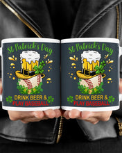 Load image into Gallery viewer, Baseball Drink Beer Day St Patrick's Day Gift For Baseball Lovers Mug