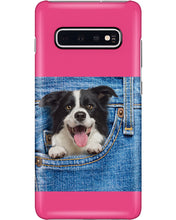 Load image into Gallery viewer, Border Collie In Denim Pocket Gift For Dog Lovers Phone case