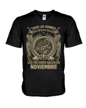 Load image into Gallery viewer, Los Mejores Nacen En Noviembre Gift For Men Guys V-Neck