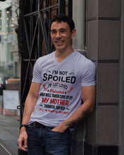 Load image into Gallery viewer, I'm Just Loved Protected And Well Taken Care Of My Mother Gift For Daughter Guys V-Neck