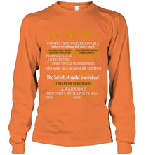 Load image into Gallery viewer, Loretta Custom Name Gift A Warrior's Mentality With A Poet's Soul Unisex Long Sleeve