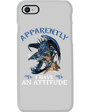 Load image into Gallery viewer, Apparently I Have An Attitude Blue Dragon Phone case