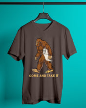 Load image into Gallery viewer, Bigfoot Come And Take It Simple Custom Design Guys V-Neck