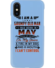 Load image into Gallery viewer, I'm A Grumpy Old Man I Was Born In May With My Heart Phone case