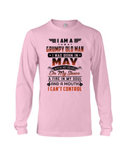 Load image into Gallery viewer, I'm A Grumpy Old Man I Was Born In May With My Heart Unisex Long Sleeve