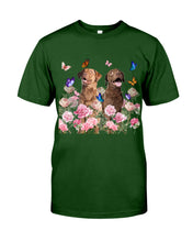 Load image into Gallery viewer, Gift For Dog LoversChesapeake Bay Retriever With Peonies Guys Tee
