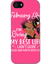 Load image into Gallery viewer, Betty Boop February Girl Living My Best Life Birthday Meaningful Gift Phone case