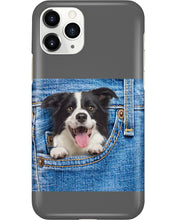 Load image into Gallery viewer, Border Collie In Denim Pocket Gift For Dog Lovers Phone case