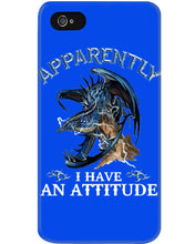 Load image into Gallery viewer, Apparently I Have An Attitude Blue Dragon Phone case