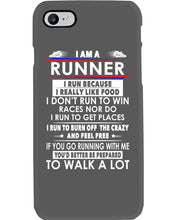 Load image into Gallery viewer, I Am A Runner I Run Because I Really Like Food Custom Design Phone case