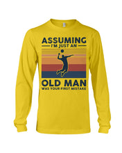 Load image into Gallery viewer, Assuming I'm Just An Old Man Who Loves Volleyball Trending For Sport Lovers Unisex Long Sleeve