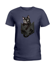Load image into Gallery viewer, Cat In Your Front Pocket Perfect Gift For Friends Who Loves Cat Ladies Tee