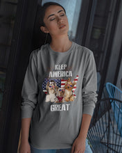 Load image into Gallery viewer, Keep America Great Yorkshire Terrier Gift For Dog Lovers Unisex Long Sleeve