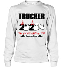 Load image into Gallery viewer, 2020 The Year When Shit Got Real Quarantined Gift For Trucker Unisex Long Sleeve